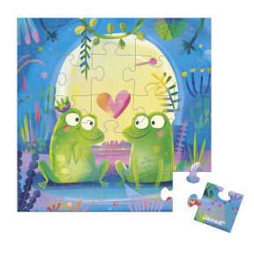 Carte Puzzle Amour dans l'étang