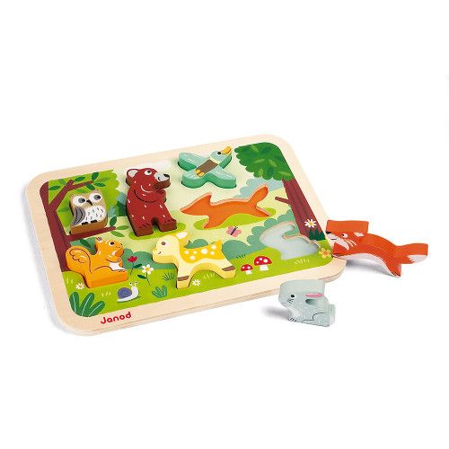 Jouet bébé - Chunky puzzle en bois, Animaux de la forêt - N/A - Kiabi -  23.90€