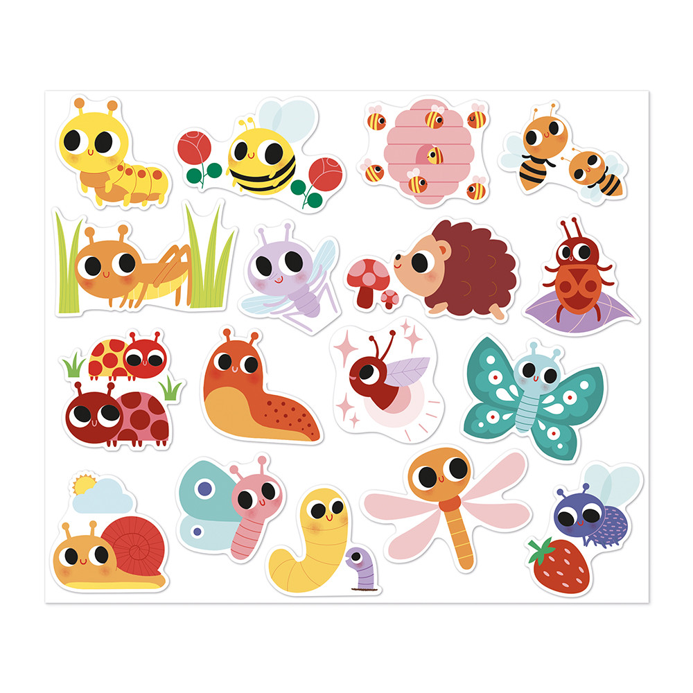 100 Little Creature Stickers : Mosaic & Stickers Janod - J09233