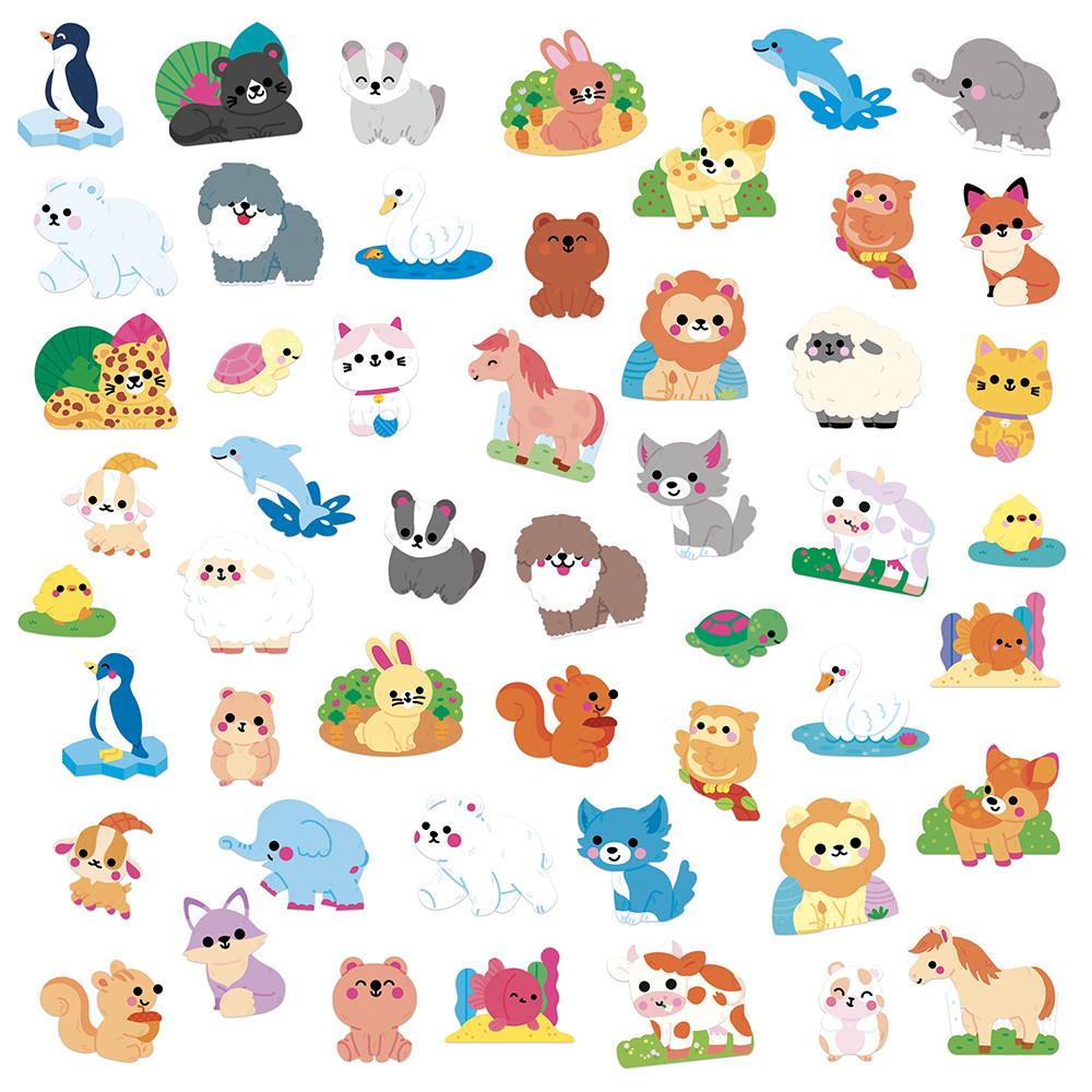 Animal Stickers x50 : Mosaic & Stickers Janod - J09230