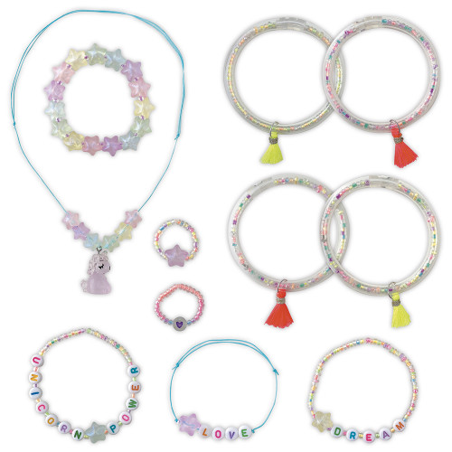 Kit créatif 7 bijoux phosphorescent dreamland à créer pour enfant dès 7 ans, loisir créatif  JANOD