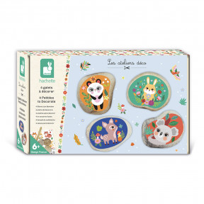 Creative Kit - 4 Animal-Shaped Pebbles to Decorate