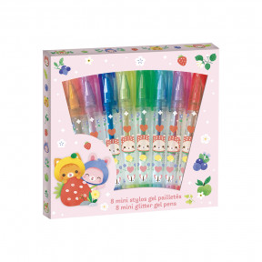 Mini-Glitzergelstifte, Schreibwarenset x 8