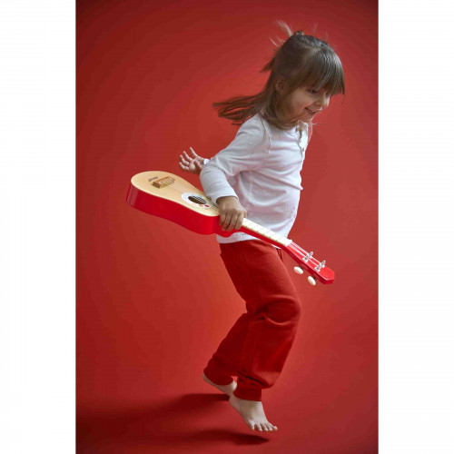 Youkoulélé Confetti en bois, ukulélé, imitation instrument de musique, éveil sonore musical, guitare, pour enfant dès 12 mois JA