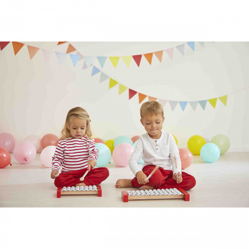 Set musical Confetti en bois, instruments imitation musique, éveil sonore, pour enfant à partir de 2 ans JANOD