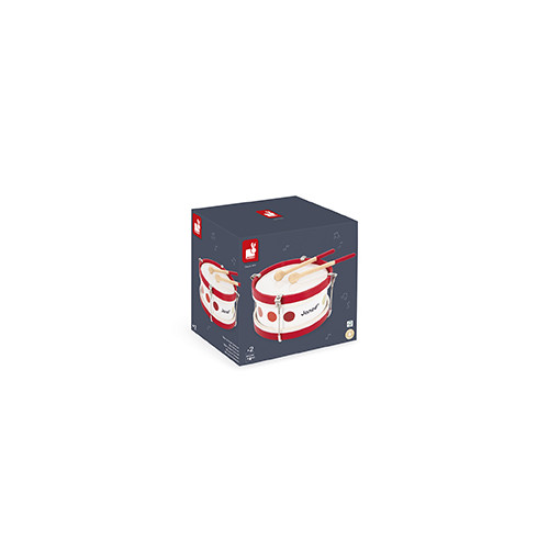 Tambour Confetti en bois, éveil sonore musical, imitation instrument de musique, pour enfant à partir de 2 ans JANOD