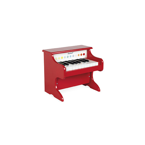 Mon premier piano électronique en bois, imitation instrument de musique, éveil sonore musical, pour enfant dès 3 ans JANOD