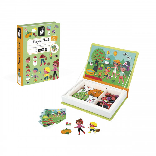 Magnéti'book 4 saisons, 115 magnets, magnétique, éducatif, motricité, pour enfant à partir de 3 and JANOD