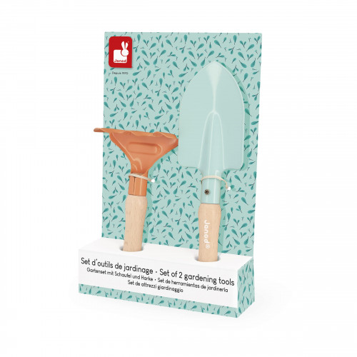 Set d'outils de jardinage en bois et métal, plein air, imitation jardin, pour enfant à partir de 3 ans JANOD