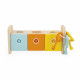 La Boite à Clefs - Essentiel en bois, éveil motricité logique, couleurs, manipulation, pour enfant à partir de 18 mois JANOD