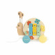 Escargot à Promener Pure en bois, jouet à tirer, éveil musical sonore, motricité, enfant à partir de 12 mois JANOD