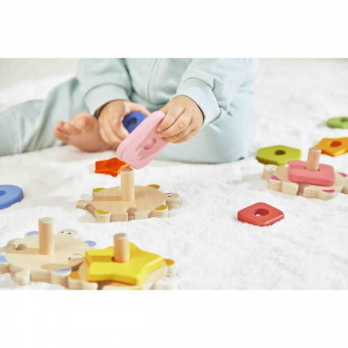 Tortues des Formes I wood en bois, éveil motricité, puzzle, pour enfant à partir de 18 mois JANOD