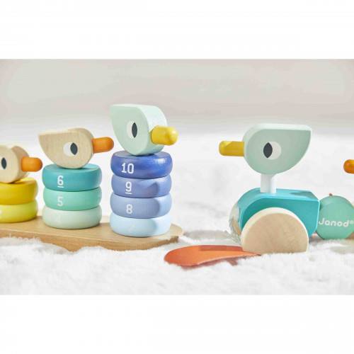Empilable duck Family Zigolos (bois)