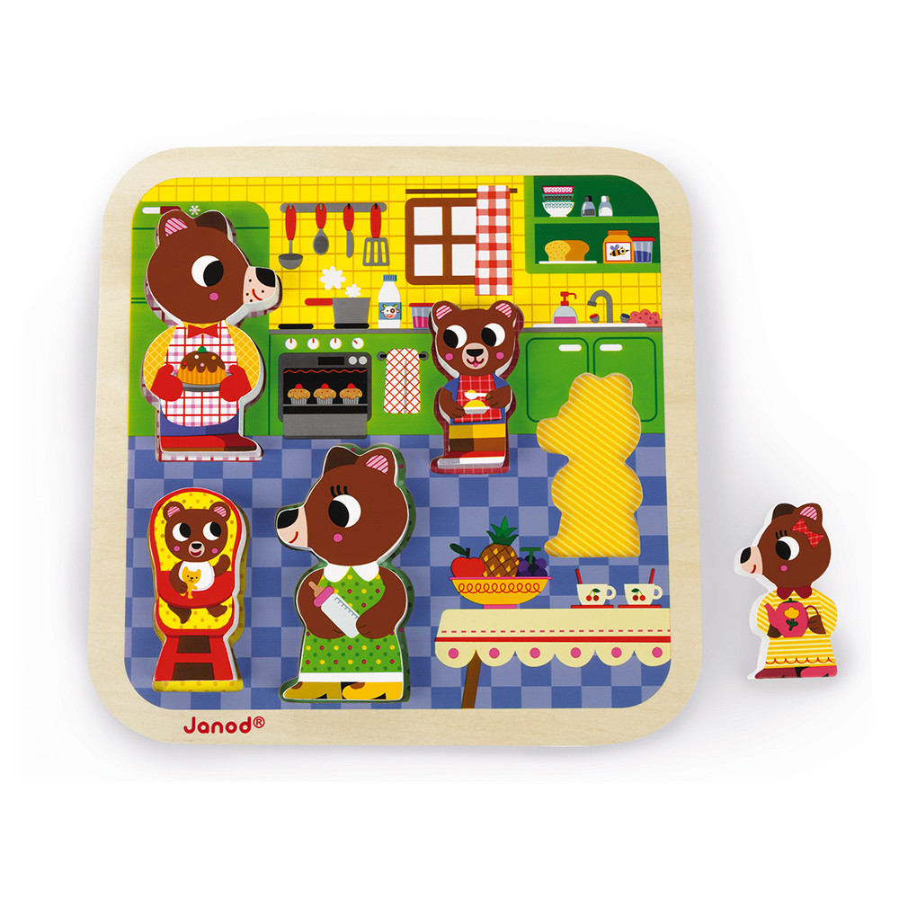 Chunky Puzzle Küche 5 Teile (Holz)