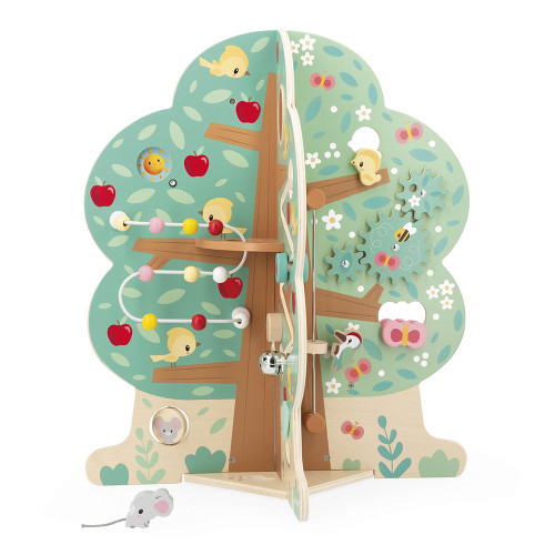 Arbre en bois multi-activité 20 activités pour enfant dès 1 an JANOD