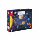 Puzzle éducatif Système Solaire 100 pièces, carton, science, planètes, espace, pour enfant à partir de 5 ans JANOD