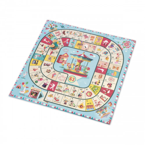 Karussell-Spielset aus Holz und Pappe, Brettspiele für Kinder ab 5 Jahren