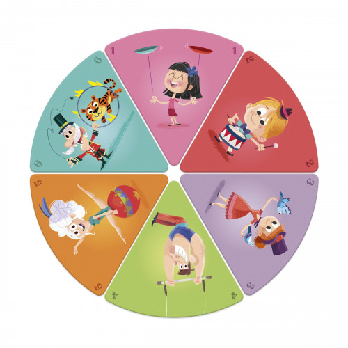 Carrusel multijuegos de madera y cartón, juegos de mesa para niños a partir de 5 años