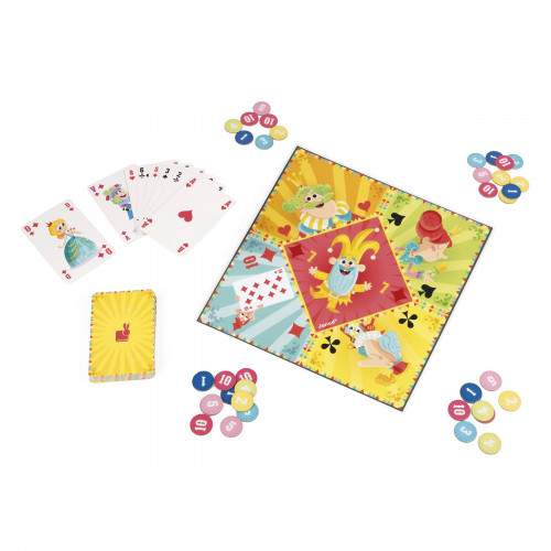 Carrusel multijuegos de madera y cartón, juegos de mesa para niños a partir de 5 años