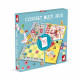 Coffret multi jeux carrousel en bois et carton jeux de société enfant à partir de 5 ans