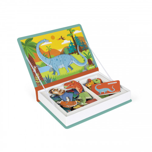 Magnéti'book Dinosaures, 40 magnets, magnétique, aimants, éducatif pour enfant à partir de 3 ans JANOD