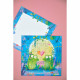 Carte puzzle en carton thème amour et grenouilles , 25 pièces JANOD