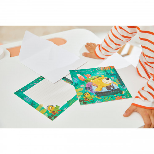 Carte puzzle en carton thème randonnée avec enveloppe, 25 pièces JANOD