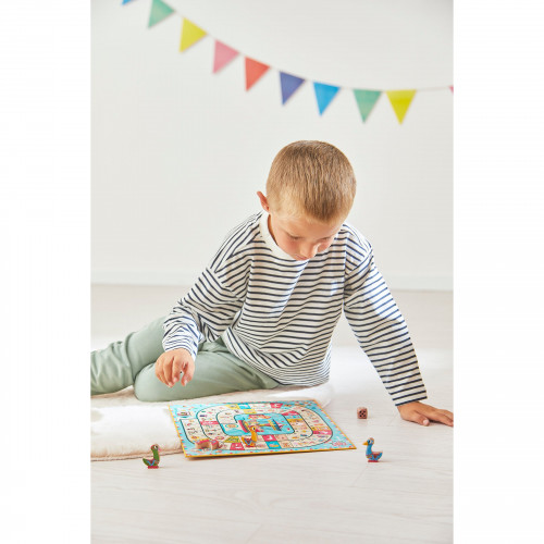 Jeu de l'oie carrousel (bois et carton)