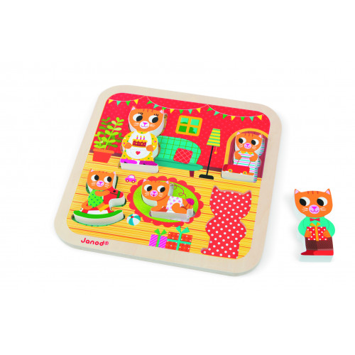 Chunky Puzzle la Sala de Estar 5 piezas (madera)