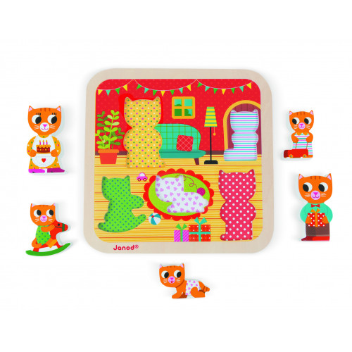 Chunky Puzzle la Sala de Estar 5 piezas (madera)