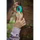 Loupe de poche rotative en bois pour enfant dès 3 ans, grossit 3x