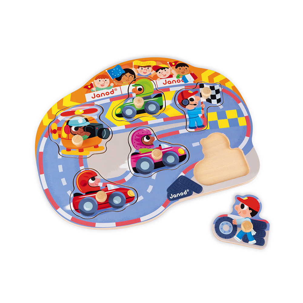 Happy Racing Puzzle 6 pieces (wood)