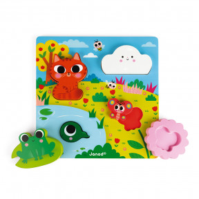Wooden Puzzles For Children 18 Months And Up Thick Tactile With Sound