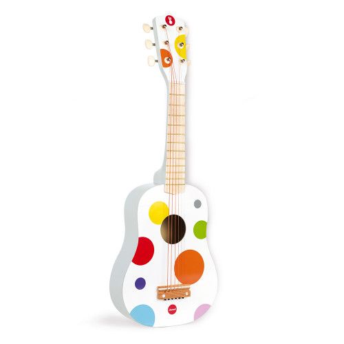 Guitare enfant en bois certifié FSC® - blanc, Jouet