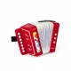 Accordéon Confetti, imitation instrument musique, rouge, éveil musical sonore, pour enfant à partir de 3 ans JANOD