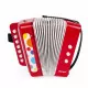 Accordéon Confetti, imitation instrument musique, rouge, éveil musical sonore, pour enfant à partir de 3 ans JANOD