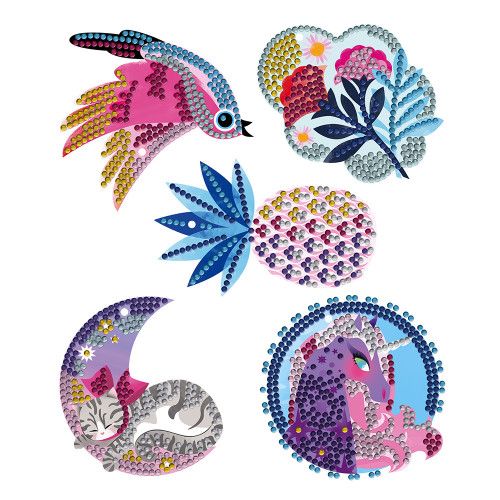 CULASIGN Ciondolo Fai Da Te Con Strass A Forma Di Uccello | Kit Pittura Diamante Su Acrilico Con Catena | Decorazione Murale Per Casa E Ingresso | Attività Creativa Regalo