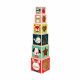 Pyramide 6 cubes Baby Forest en bois, éveil motricité bébé, animaux, chiffres, nombres, pour enfant à partir de 12 mois JANOD