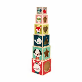 Baby Forest 6-Block Pyramid (wood)