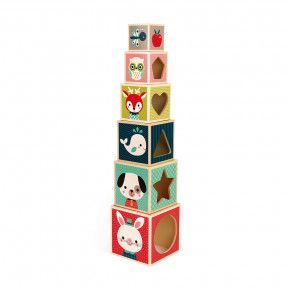 Pyramide 6 cubes Baby Forest (bois)