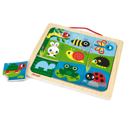 Magneto Puzzle Happy Garden 9 pcs (bois)