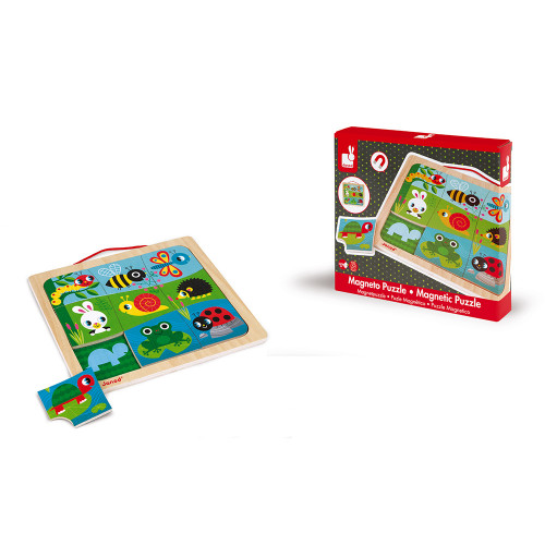 Magneto Puzzle Happy Garden 9 pcs (bois)