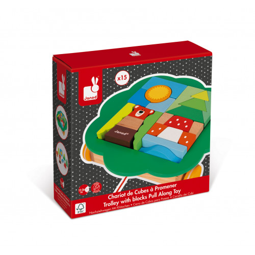 push along trolley with blocks