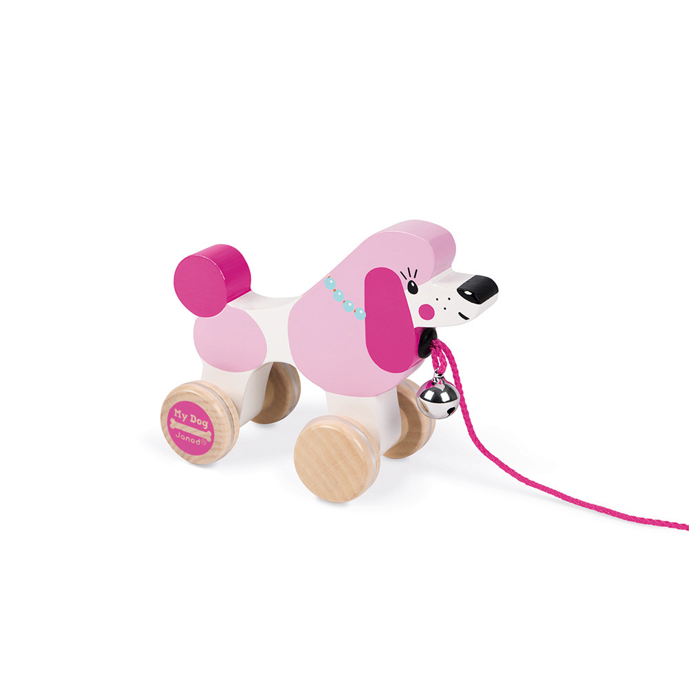 pull along toy dog on wheels