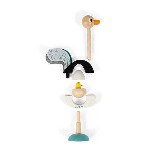 Janod J08244 Zigolos Ostrich Stacker Multicolored for sale online