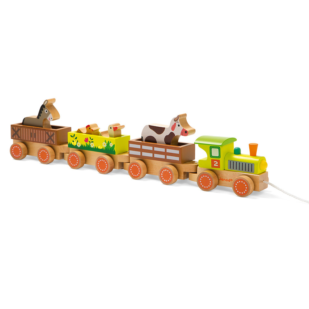 wooden baby train