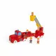 Story - Camion de Pompiers Géant en bois, véhicule, échelle, figurines, rouge, pour enfant à partir de 2 ans JANOD