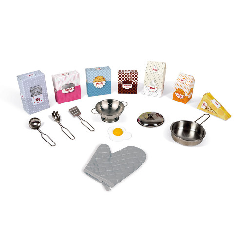 Maxi Cuisine Lagoon en bois sonore lumineuse bleu 15 accessoires enfant à partir de 3 ans