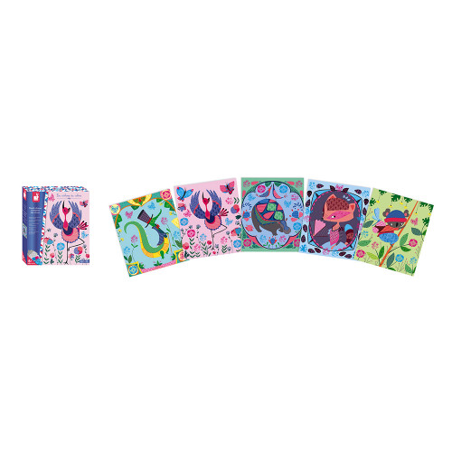 Motifs à Frotter et Tampons Jolis Animaux