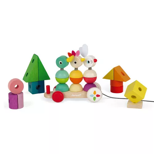 Zigolos Giant Multicolour Train Push Pull toys Janod J08202